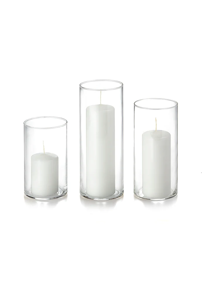 Hot Pink Pillar Candles